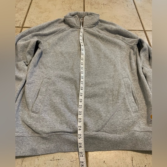 Carhartt Men's Gray Relaxed Fit 1/4 Zip Pullover Sweatshirt Size Medium - Picture 7 of 7